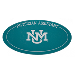 Colorshock Automotive Decal UNM Interlocking Physician Assistant Turquoise