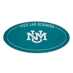 Colorshock Automotive Decal UNM Interlocking Med Lab Sciences Turquoise
