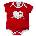 Infant's Third Street Diaper I Love NM UNM Interlocking Red