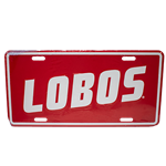 R&D License Plate Lobos Red