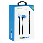OnHand Wired Earbuds Blue