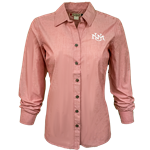 Women's Clique Long Sleeve Button Down Shirt UNM Interlocking Pink
