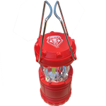 MCM Outdoor Pop Up LED Lantern Lobos Shield Red