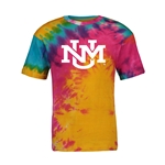 Unisex MV Sport Tie Dye T-Shirt UNM Interlocking Rainbow Swirl