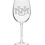 NE Glass Goblet UNM Interlocking