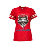 Women's CIS Jersey T-Shirt We Are New Mexico Lobo Shield Red
