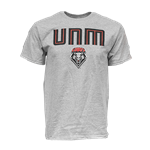 Unisex Champion T-Shirt UNM Lobos Shield Grey