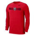 Men's Nike Long Sleeve T-Shirt Lobo Shield Red