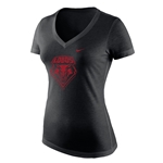 Women's Nike T-Shirt Lobos Shield Black Heather