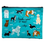 Blue Q Zipper Pouch People To Meet Dogs