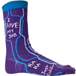 Blue Q Women's Crew Socks I Love My Job