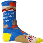 Blue Q Women's Crew Socks She Had Traveled Far