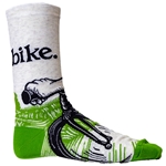 Blue Q Women's Crew Socks Bike Path