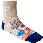 Blue Q Women's Ankle Socks Love My Lil' Friend Family