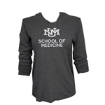 Women's District Hooded Shirt UNM School of Medicine Grey