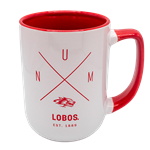 Mug UNM Lobos White/Red