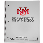 Spiral Three Subject Notebook The University Of New Mexico White