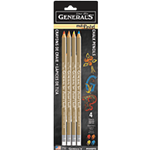 General's Multi-Pastel 4 Piece Pencil Set Bright Colors