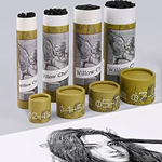 AMZ Looneng Artist Willow Vine Sketch Charcoal Sticks 4-5mm Diameter 25Pk
