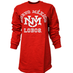 Unisex MV Sport Long sleeve T-Shirt Nuevo Mexico UNM Lobos Red