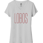 Unisex CI Sport V Neck T-Shirt Lobos White