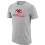 Men's Nike T-Shirt UNM Interlocking The University Of New Mexico Wolf Grey Heather