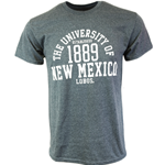 Men's MV Sport T-Shirt The UNiversity Of New Mexico Lobos EST 1889 Granite
