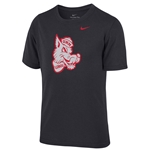 Youth's Nike T-Shirt Old School Lobo Logo Anthracite