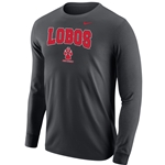 Men's Nike Long Sleeve T-Shirt New Mexico Lobos Paw Anthracite