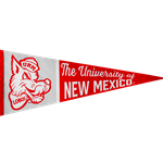 Sew Pennant 12x30 Old School Lobo Red/White/Gray