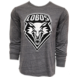 Unisex League Long Sleeve T-Shirt Lobos Shield Fall Heather