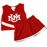 Toddler Cheer Outfit V-Neck Top UNM Interlocking Red