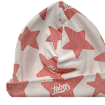 Newborn Baby Beanie Lobos Stars White/Red