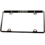 Metal License Plate Frame Lobos Black