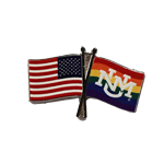 SPL Crossed Pride Flag Lapel Pin