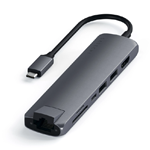 Satechi Dual USB-C Multimmedia Adapter Space Gray