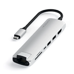 Satechi USB-C Slim Multiport Eternet Adapter Silver