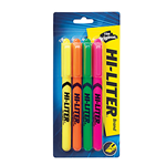 Ave Highlighthers Fluorescent Asst 4/pk