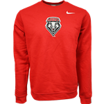 Men's Nike Fleece Crew Lobos Shield Red