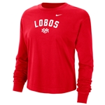 Women's Nike Long Sleeve T-Shirt Lobos Red