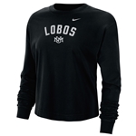 Women's Nike Long Sleeve T-Shirt Lobos Black