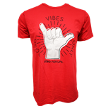 Unisex CI Sport T-shirt Good Vibes Only Red