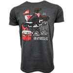 Unisex T-Shirt Tailgating UNM Lobos Heather Charcoal