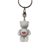 Neil Beary Cute Keytag UNM Interlocking White