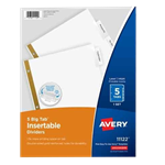 AVE Big Tab Insertable Dividers 5 Tab