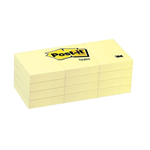 3M Post-It 1.5X2" Yellow 12Pk