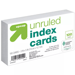 Mea Index Card 3x5 Plain 100pk White