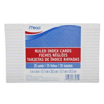 Mead Index Cards Ruled 5x8 Ruled 25ct