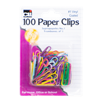 Cli Paper Clips #1 Assorted 100pk Vinyl