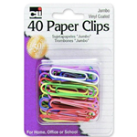 Cli Paper Clips Jumbo 40ct Vinyl